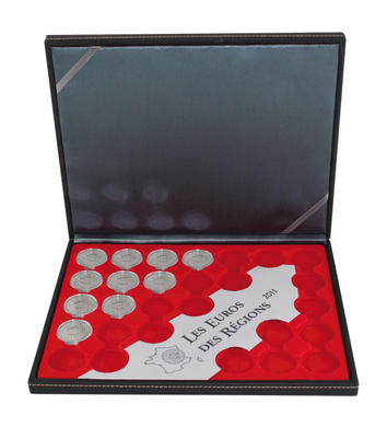S2364FR-2011- Philatélie 50 - coffret numismatique NERA pour pièces de 10 € des régions 2011 - marque LINDNER