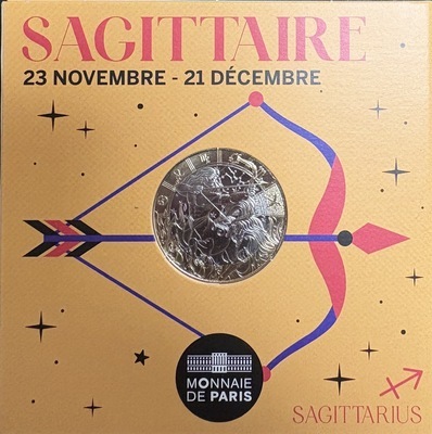 sagittaire2026, Philatélie 50, Pièce 5€ Collection Astro 2025, Monnaie de Paris