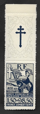 6  - Philatélie - timbres de France France Libre - timbre de France de collection