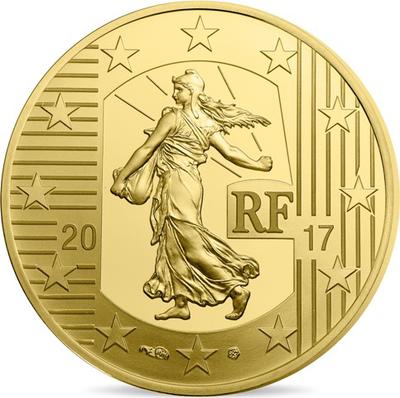 Semeuse 2017 or - Philatélie - pièce de monnaie - Monnaie de Paris - Semeuse 2017