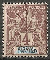 SEN10 - Philatelie - Timbre du Sénégal N° Yvert et Tellier 10 - Timbres de colonies françaises