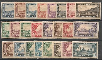 SEN114-137 - Philatelie - Timbres du Sénégal N° Yvert et Tellier 114 à 137 - Timbres de colonies françaises