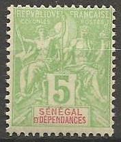 SEN21 - Philatelie - Timbre du Sénégal N° Yvert et Tellier 21 - Timbres de colonies françaises