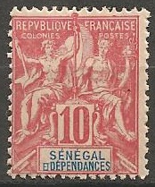 SEN22 - Philatelie - Timbre du Sénégal N° Yvert et Tellier 22 - Timbres de colonies françaises