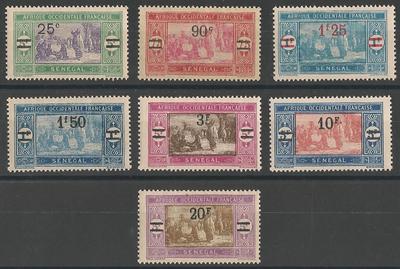 SEN95-101 - Philatelie - Timbres du Sénégal N° Yvert et Tellier 95 à 101 - Timbres de colonies françaises