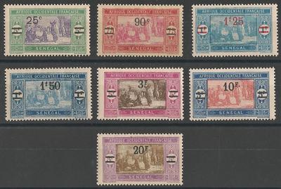 SEN95-101 - Philatelie - Timbres du Sénégal N° Yvert et Tellier 95 à 101 - Timbres de colonies françaises