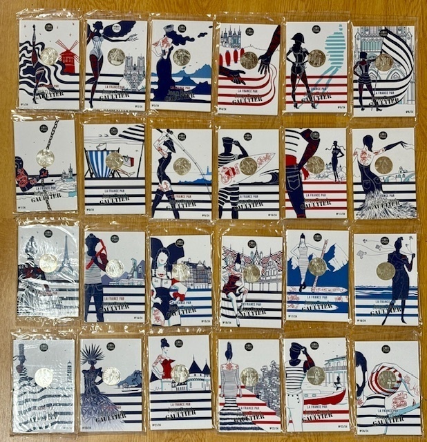 Série10€JPG - Philatélie 50 - 10€ jean paul Gaultier - pièces Euro