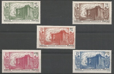 SOU105/109* - Philatélie 50 - Timbre du Soudan N° 105 à 109 - émis en 1939