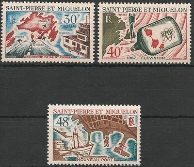 SPM376-378 - Philatélie - Timbres de Saint Pierre et Miquelon N° YT 376 à 378 - Timbres de collection