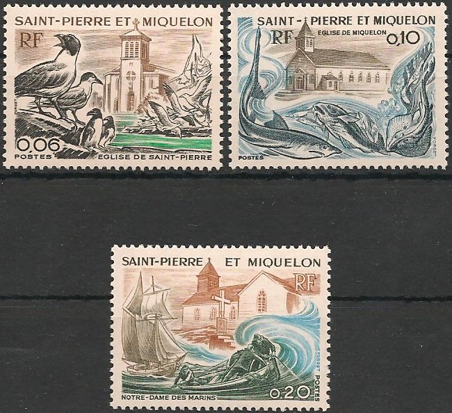 SPM438-440 - Philatélie - Timbres de Saint Pierre et Miquelon N° YT 438 à 440 - Timbres de collection