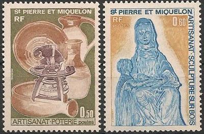 SPM443-444 - Philatélie - Timbres de Saint Pierre et Miquelon N° YT 443 et 444 - Timbres de collection
