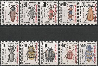 SPMTAX82-91 - Philatélie - Timbres taxe de Saint Pierre et Miquelon N° YT 82 à 91 - Timbres de collection.jpeg