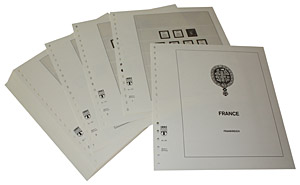 LIT130 - Philatélie 50 - feuilles pré imprimées pour timbres de France - marque LINDNER
