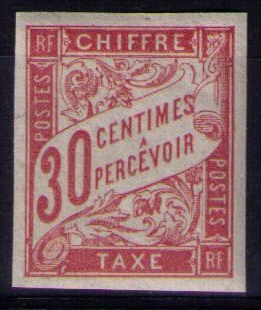 Timbre-taxe de colonies françaises N° Yvert et Tellier 22 - Philatélie 50 - Timbres de collection au détail de colonies générales françaises