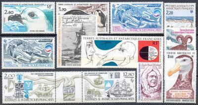 TAFFANNE1985, Philatélie 50, Année complète de timbres TAAF 1985