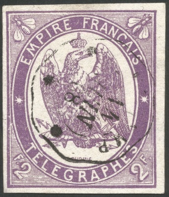 Telegr4OTTB - Philatélie 50 - Timbre Télégraphe N° 4 qualité TTB
