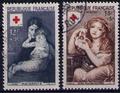 1006-1007 - Philatélie 50 - timbre de France oblitéré- timbre de collection Yvert et Tellier - Croix-Rouge 1954