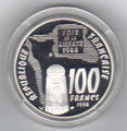 100 F 1994 Sainte Mère Eglise - Philatelie - pièce de monnaie Fançaise - 100 francs - Libération de Sainte Mère Eglise
