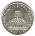 100 F Panthéon 1989 - Philatelie - pièce française en argent
