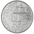 10 € Aquitaine - Philatélie 50 - pièce de monnaie en argent de la région Aquitaine 2011 - pièce de monnaie de collection