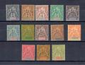 1-13 - Philatélie - timbre d'Océanie N° Yvert et Tellier 1 à 13 - timbres de colonies française - timbres de collection