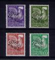 Préo 119 à 122 - Philatélie 50 - timbres préoblitérés de France N° Yvert et Tellier 119 à 122 - timbres de collection