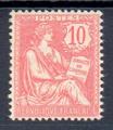124 - Philatelie 50 - timbre de France N°124 - Type Mouchon- 10 centimes rose