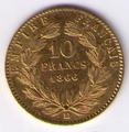 1866B - Philatélie 50 - pièces de monnaies françaises 10 francs or - pièces de monnaies de collection