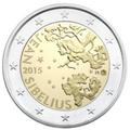 2 € Finlande 2015 Jean Sibelius - Philatelie - pièce commémorative 2 € Finlande 2015