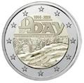 2 € France 2014 - Philatelie - pièce euros commémorative - anniversaire du Débarquement