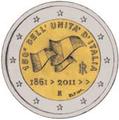 2 € Italie 2011 - Philatélie 50 - pièce de monnaie euros d'Italie - pièces de collection