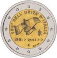 2 € Italie 2011 - Philatélie 50 - pièce de monnaie euros d'Italie - pièces de collection