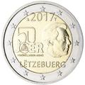 2 € Luxembourg 2017 - Philatelie - pièce commémorative 2 € Luxembourg 2017