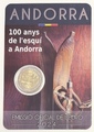 2€And2024-Ski - Philatélie 50 - Coincard 2024 2€ Andorre ski