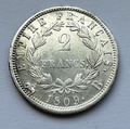 2F-1809B-501, Philatélie 50, Pièce de Francs argent, 1809B, Premier Empire