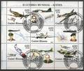 2GGUINE-BI2005AVIONS - Philatelie - Série de 5 timbres de Guiné-Bissau sur la seconde guerre mondiale - Timbres de guerre