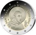 2€ITA2026ASSISE, Philatélie 50, Pièce de 2€ Saint Francois d'Assise 2026