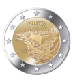2€MAL2026VALETTE, Philatélie 50, Pièce 2 € Malte 2026 - La Valette