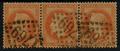 31 - bande de 3 - Philatélie 50 - timbres de France Classique N° Yvert et Tellier 31 en bande de 3 timbres - timbres de France de collection