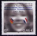 3542 - Philatélie 50 - timbre de France - timbre de collection Yvert et Tellier - 40ème anniversaire du Traité de la coopération franco-allemande 2003