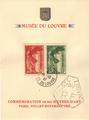 354-355 sur carte - Philatelie - timbres de France sur carte - victoire de Samothrace