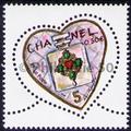 3632 - Philatélie 50 - timbre de France - timbre de collection Yvert et Tellier - Saint-Valentin Coeur 2004 du couturier Karl Lagerfeld