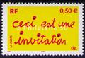 3636 - Philatélie 50 - timbre de France - timbre de collection Yvert et Tellier - Ceci est une invitation 2004