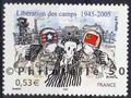 3781 - Philatélie 50 - timbre de France neuf sans chanrière - timbre de collection Yvert et Tellier - 60ème anniversaire de la Libération des camps - 2005