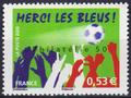 3936 - Philatélie 50 timbre de France timbre de collection Yvert et Tellier Sport Football Merci les bleus 2006