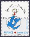 3992 - Philatélie 50 - timbre de France neuf sans charnière timbre de colection Yvert et Tellier Croix-Rouge, Dessine ton voeu pour les enfants du monde 2006