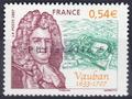 4031 - Philatélie 50 timbre de France neuf sans charnière timbre de collection Yvert et Tellier Personnalité Sébastien Le Prestre de Vauban 2007