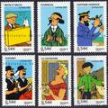 4051-4056 - Philatélie 50 timbres de France neufs sans charnière timbres de collection Yvert et Tellier Personnages célèbres, les voyages de Tintin 2007