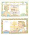 500FLAPAIX, Philatélie 50, Billet de banque de France, 500 Francs Type La Paix