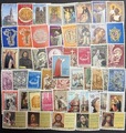 50VAT**, Philatélie 50, 50 timbres neufs du Vatican, Rome, Pape, Eglise